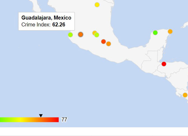CARTE CRIMINALITE GUADALAJARA 
