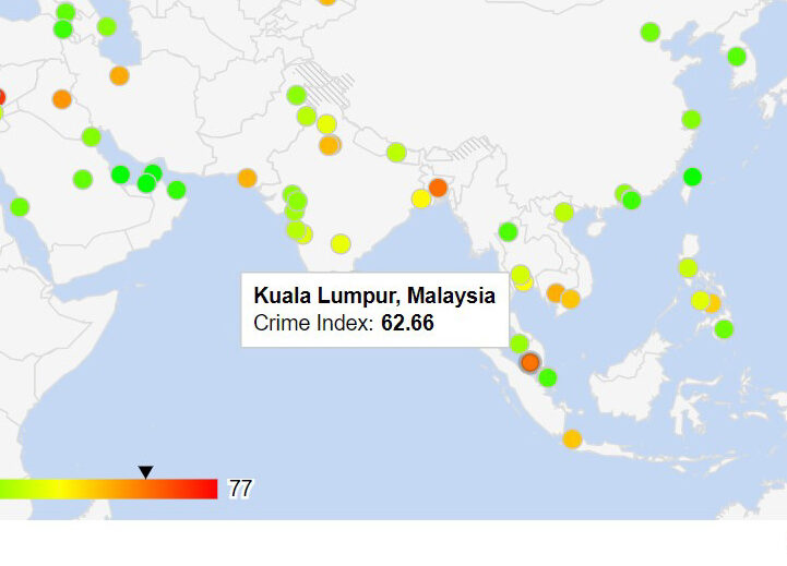 Kuala Lumpur ville avec quartiers dangereux