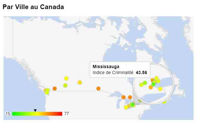 Carte criminalité mississauga