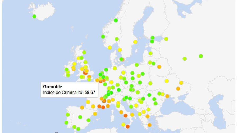 Carte criminalité Grenoble