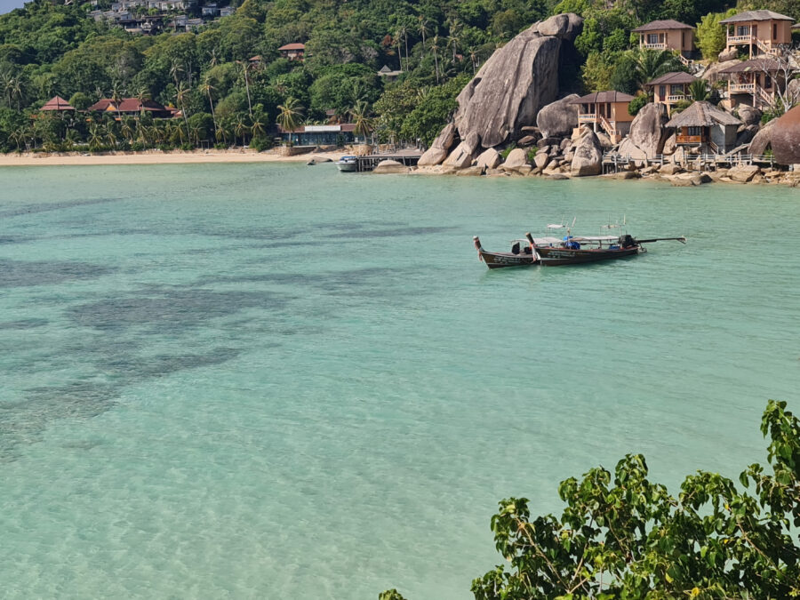 Plage face à notre hôtel à Ko Tao