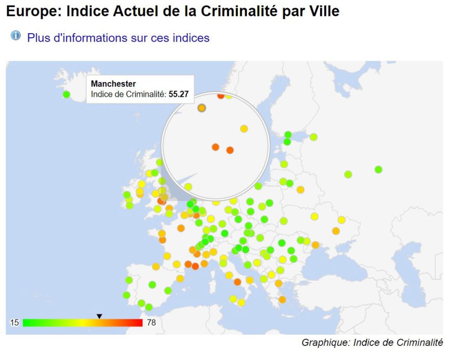 MANCHESTER carte criminalité