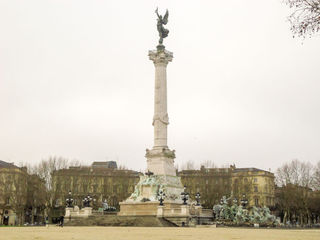 Monuments of the Girondins in the Bordeaux itinerary in 1 day