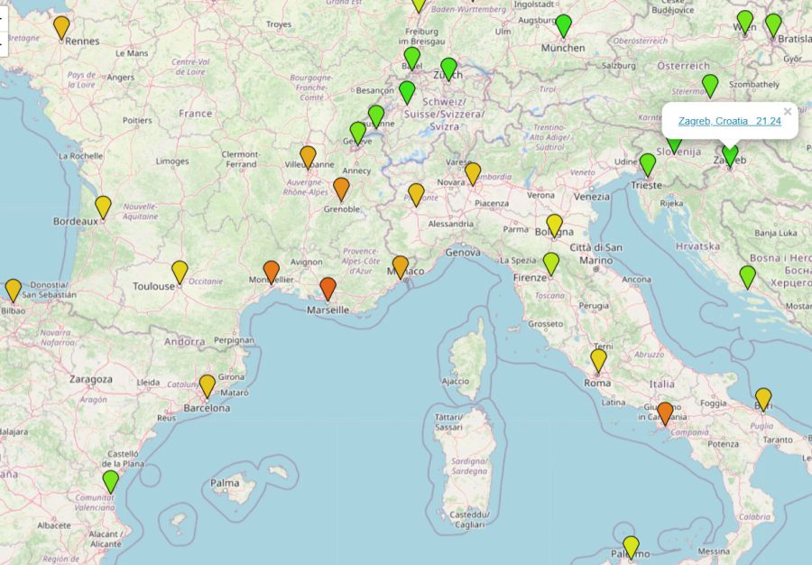 Carte criminalité Zagreb