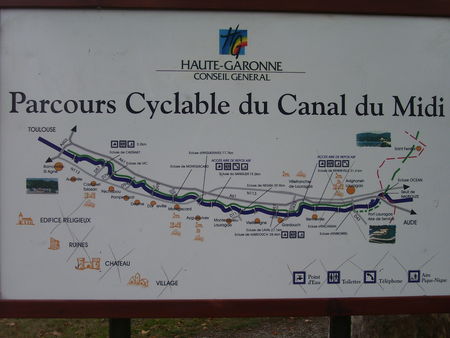 Canal du midi distances parcours