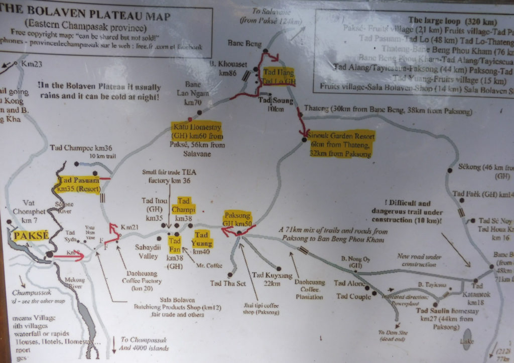 mapa de bucle en Bolavens